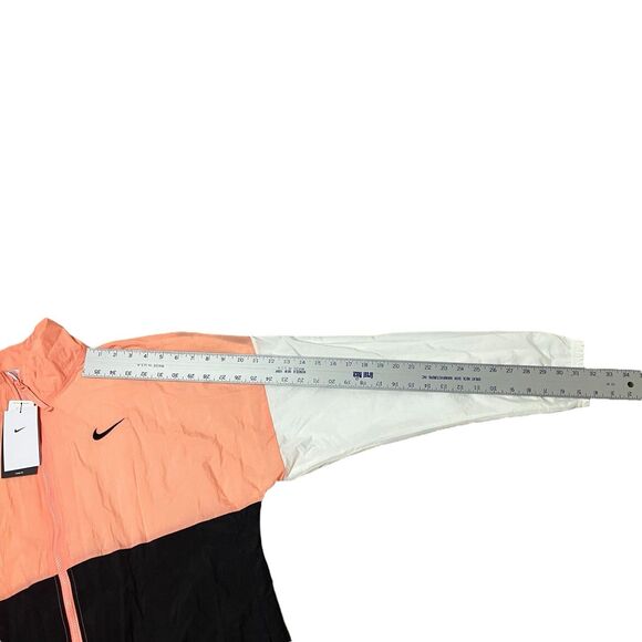 Nike Windbreaker Jacket Mens Black Peach Colorblock Retro Logo Streetwear Sz M - Picture 7 of 12